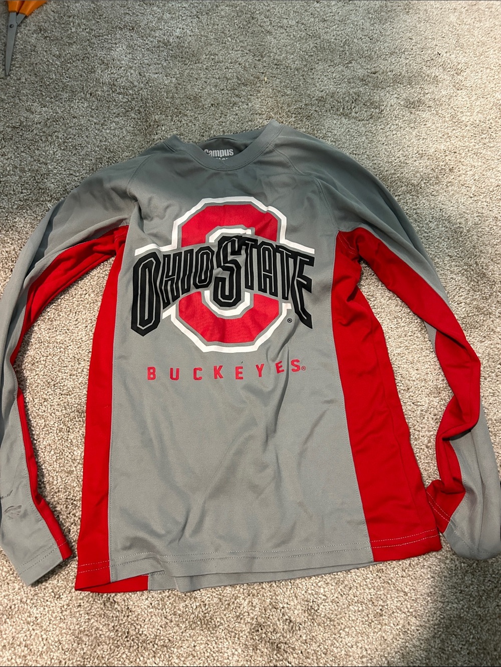 Campus Heritage Gray Performance Long Sleeve Shirt